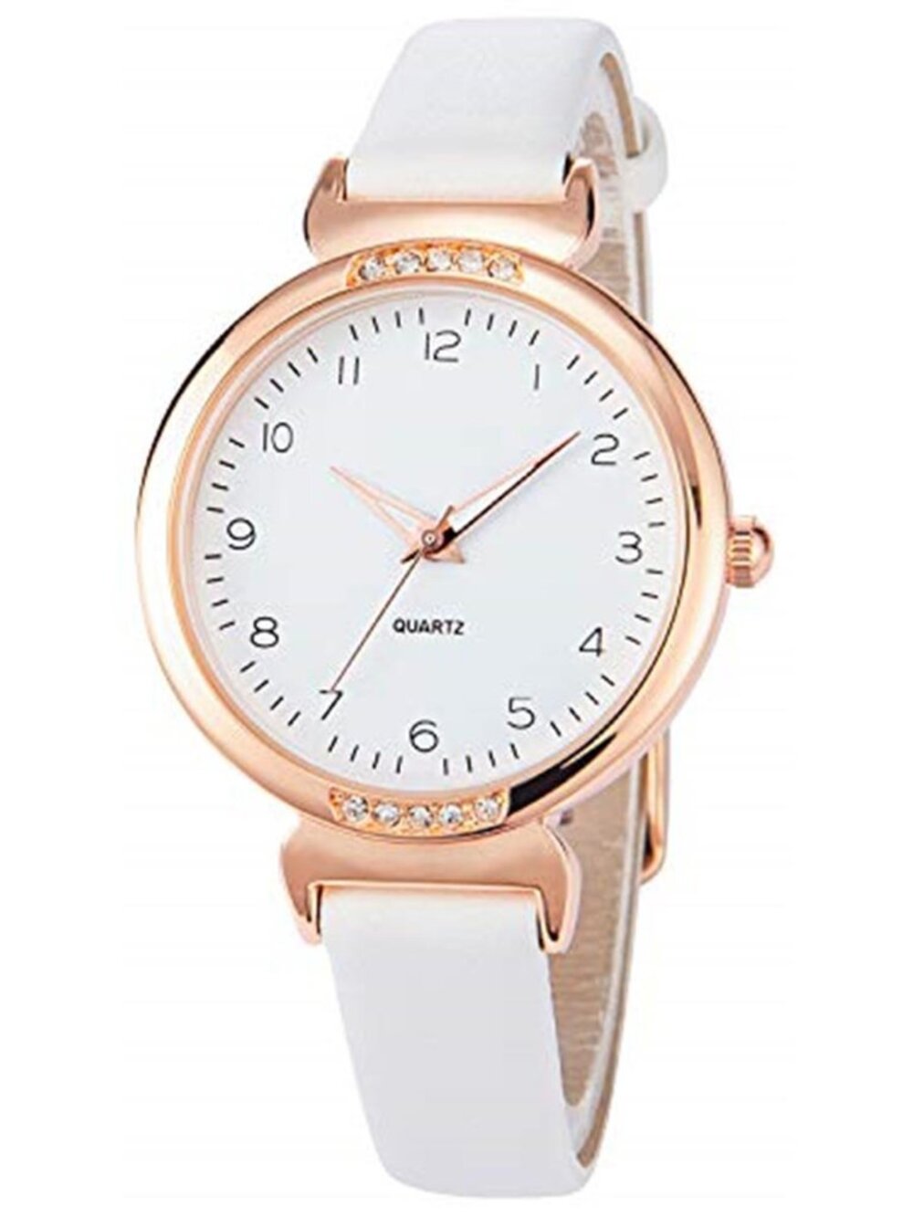 NUOVO Women's Silicone Sports Watch - Crystal Accented Leather Strap Analog